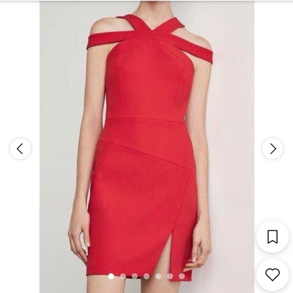 Elegant Red Halter Dress